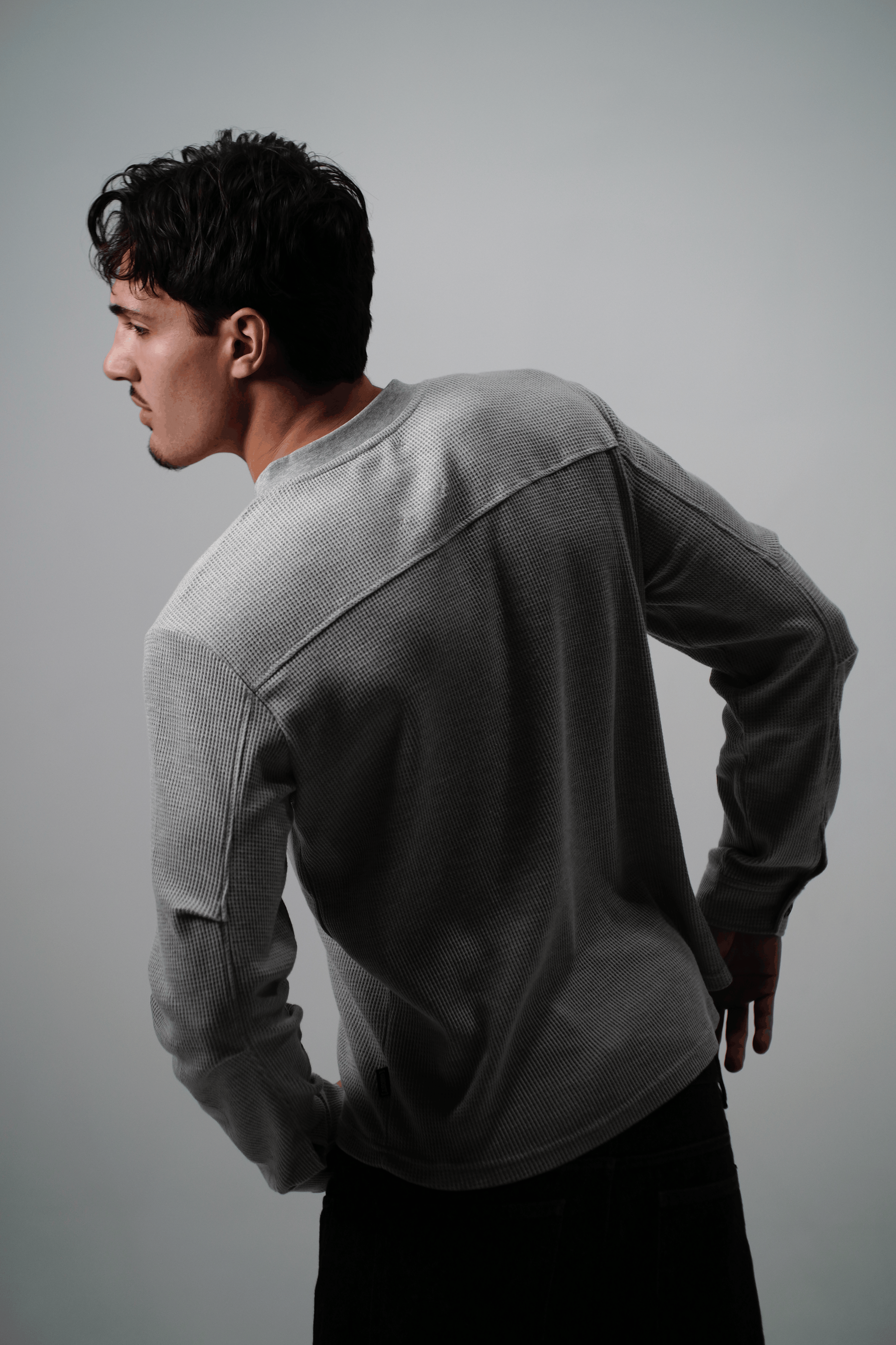 Waffle Henley Heather Grey