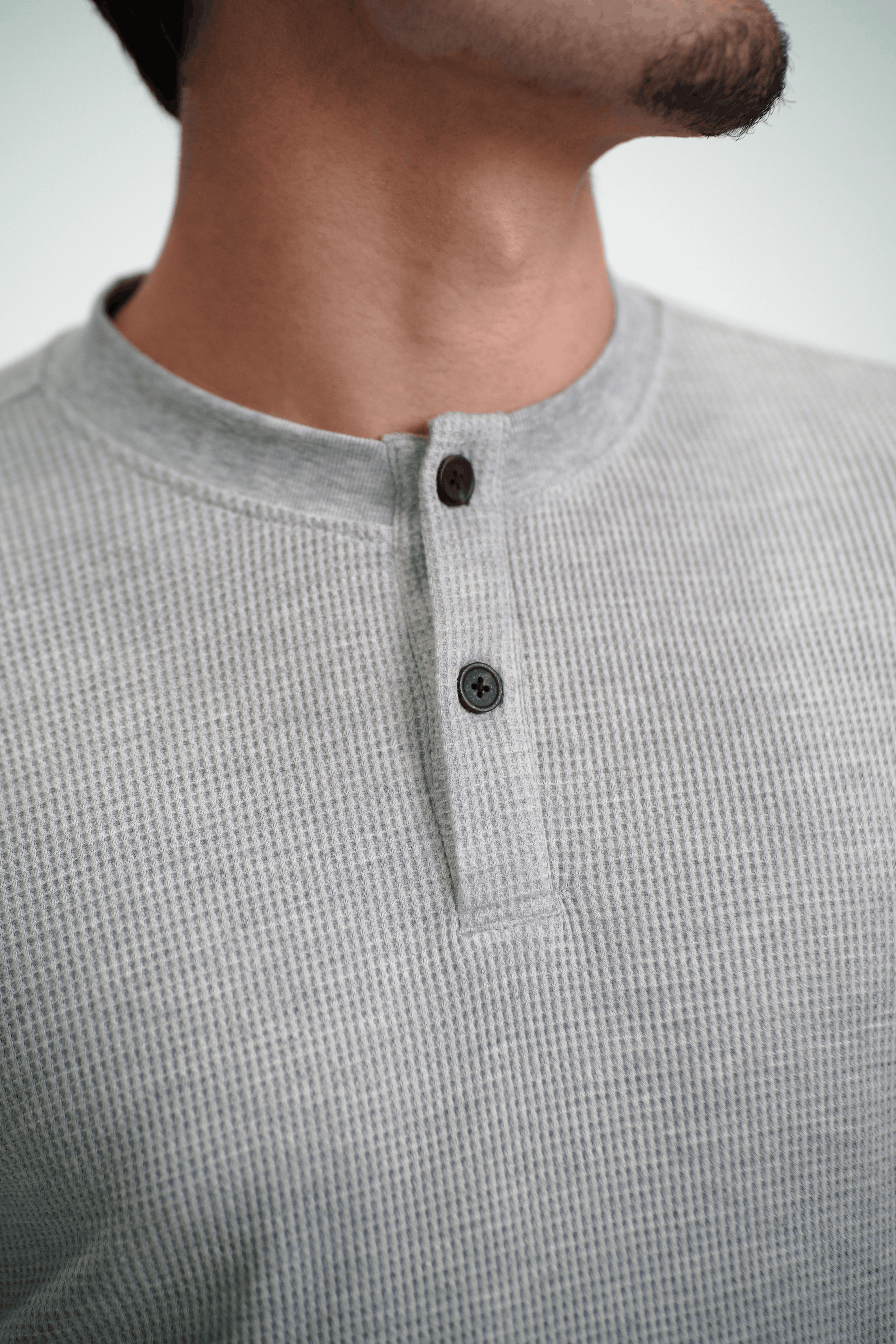 Waffle Henley Heather Grey