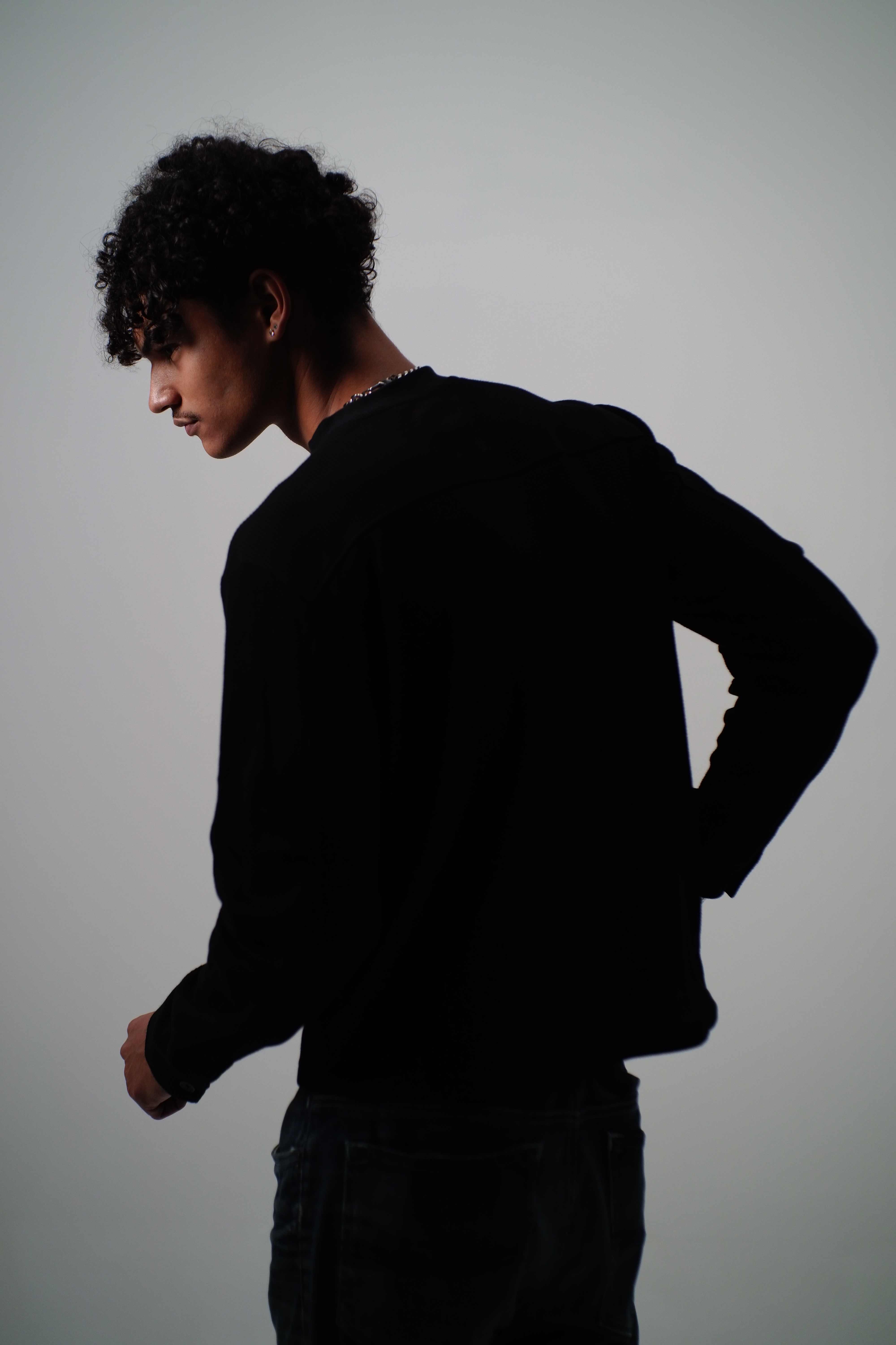 Waffle Henley Black
