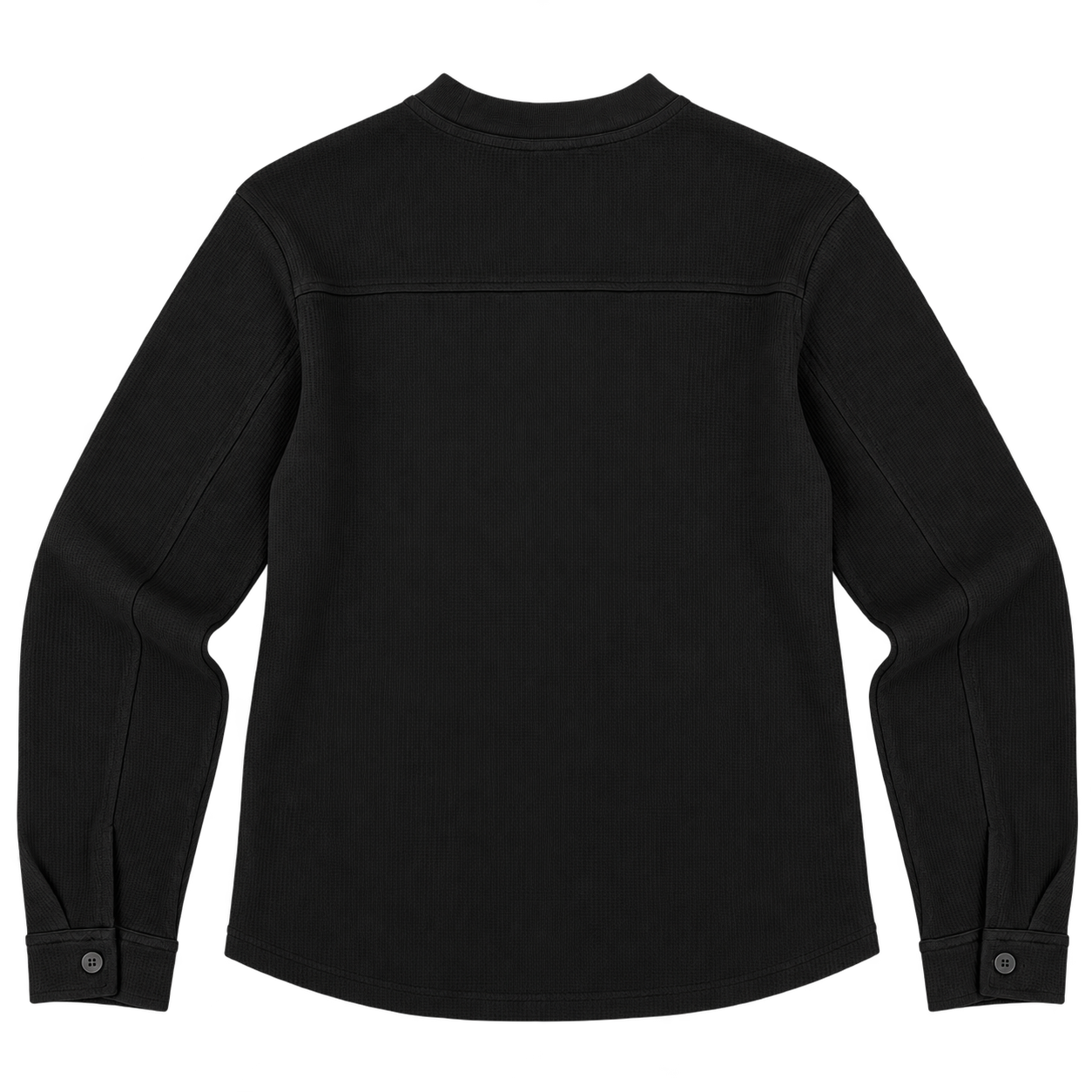 Waffle Henley Black